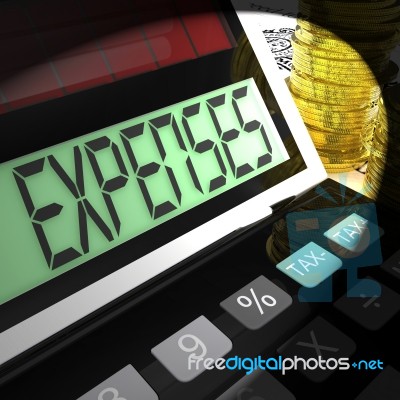 Expenses Calculated Means Company Costs And Accounting Stock Image