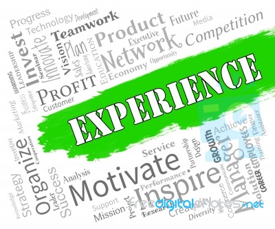 Experience Words Indicates Know How And Competence Stock Image