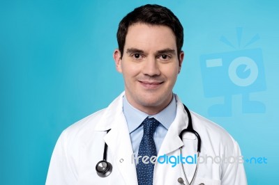 Experienced Male Doctor Posing Stock Photo