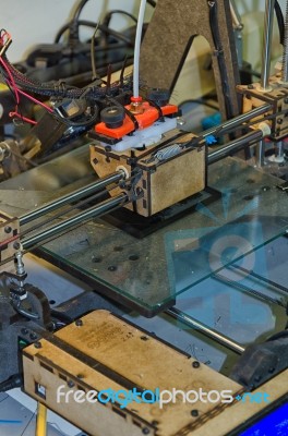 Experimental 3d Printer In The Laboratory Stock Photo