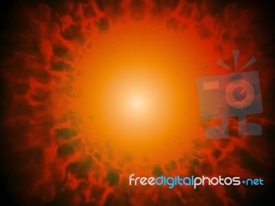 Explosion Red Fire Ball Stock Image