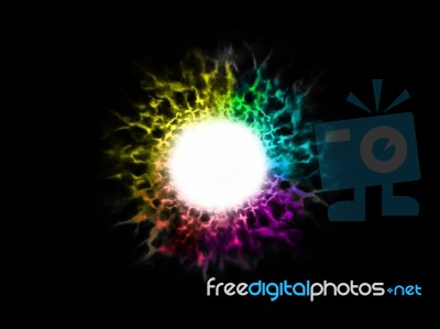 Explosion Spectum Color Fire Ball Stock Image