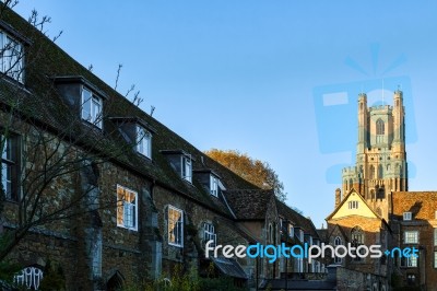 Exterior View Of Ely Cathedral Stock Photo