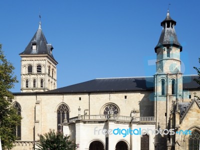 Exterior View Of The Basilica  St Seurin In Bordeaux Stock Photo