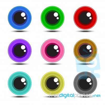 Eye Ball Multicolor Stock Image