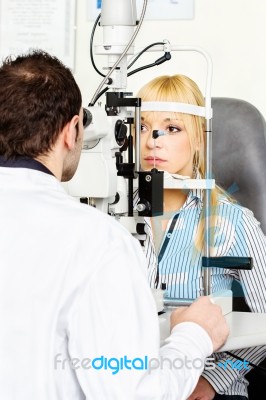 Eye Examination Stock Photo