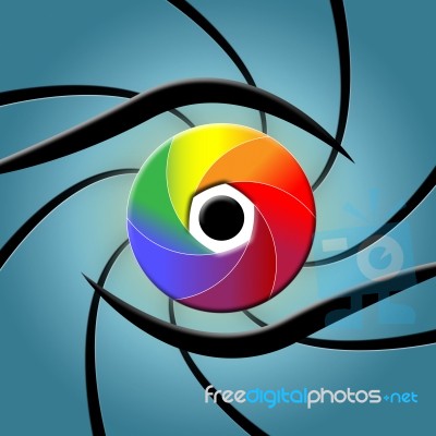 Eye Spectrum Indicates Colour Splash And Colourful Stock Image