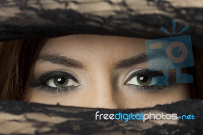 Eyes Of Woman Stock Photo