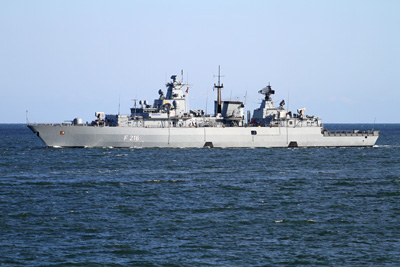 F216 Schleswig-Holstein - German Frigate Stock Photo