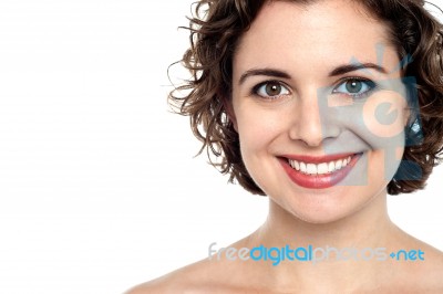 Face Closeup Of An Attractive Model Stock Photo