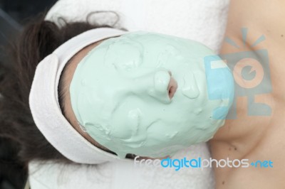 Face Mask Made From Seaweed Stock Photo