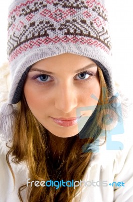 Face Of Attractive  Female Stock Photo