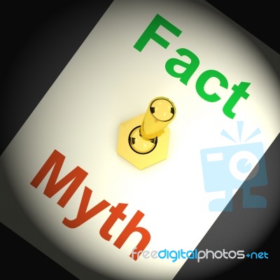 Fact Myth Switch Shows Correct Honest Answers Stock Image