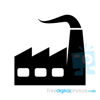 Factory Structure Symbol Icon  Illustration On White Stock Image