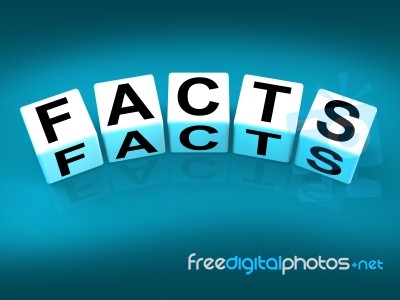 Facts Blocks Refer To Information Of Reality And Truth Stock Image