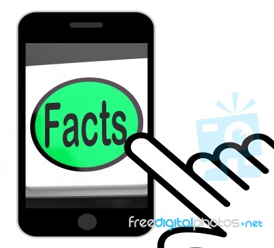 Facts Button Displays True Information And Data Stock Image