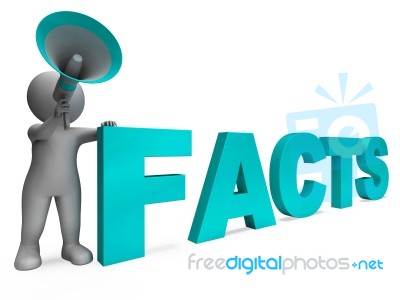 Facts Character Shows Details Information And Knowledge Stock Image