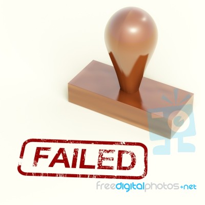 Failed Stamp Showing Reject Stock Image