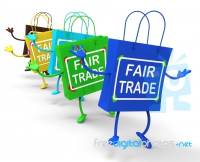 Fair Trade Bags Show Equal Deals And Exchange Stock Image