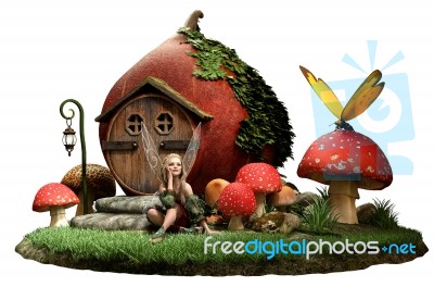 Fairy And House Stock Image