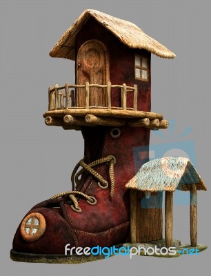 Fairy Boot House Stock Image