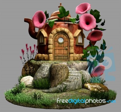 Fairy Teapot House Stock Image