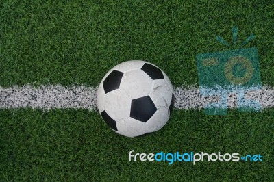 Fake Grass Soccer Field Stock Photo