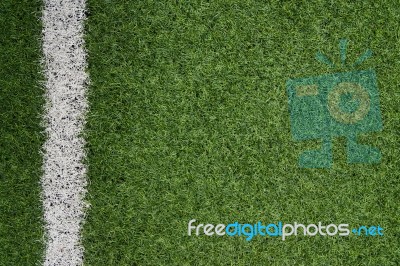 Fake Grass Soccer Field Stock Photo