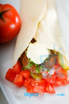 Falafel Wrap Stock Photo