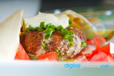 Falafel Wrap Stock Photo