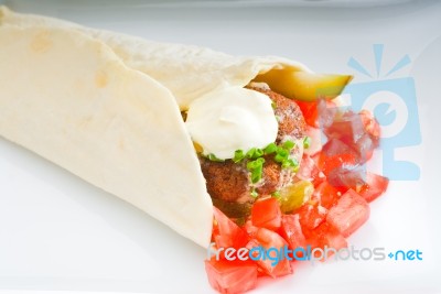 Falafel Wrap Stock Photo