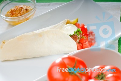 Falafel Wrap Stock Photo