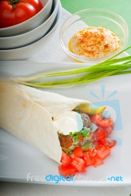 Falafel Wrap Stock Photo