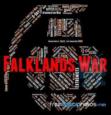 Falklands War Represents Military Action And Battle Stock Image