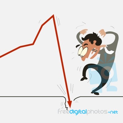 Falling Down Business Stock Image