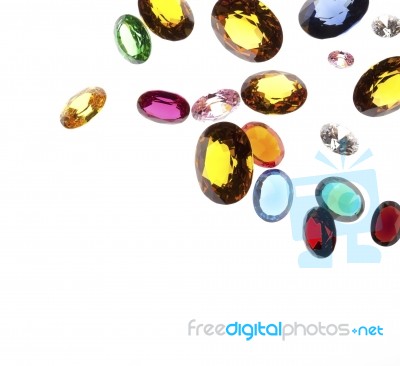 Falling Gemstone Stock Photo