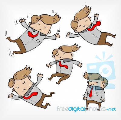 Falling Of Business Man Stock Image