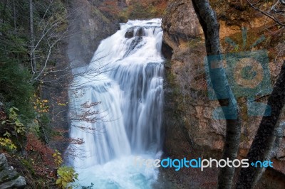 Falls  In Ordesa National Park, Pyrenees, Huesca, Aragon, Spain Stock Photo