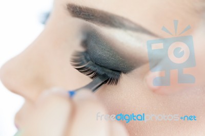 False Eyelashes Stock Photo