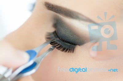 False Eyelashes Stock Photo