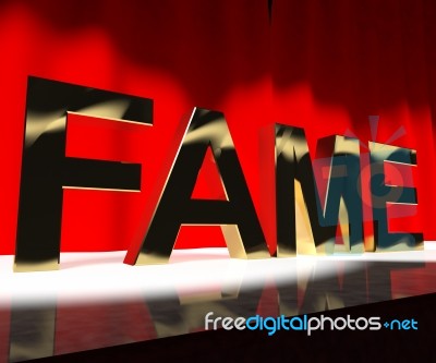 Fame Word Stock Image