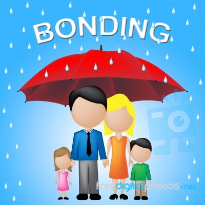 Family Bonding Shows Love Feeling And Togetherness Stock Image