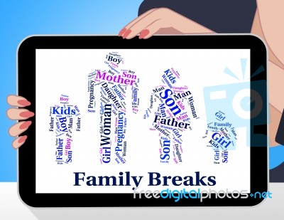 Family Breaks Shows Go On Leave And Families Stock Image