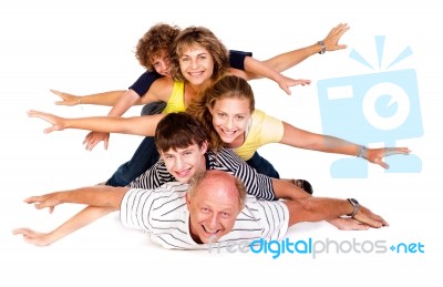 Family Having Fun Stock Photo