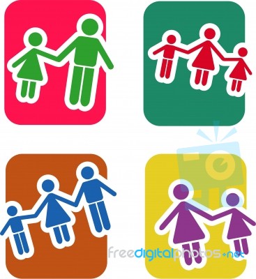 Family Icons Stock Image