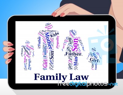 Family Law Represents Blood Relation And Attorney Stock Image