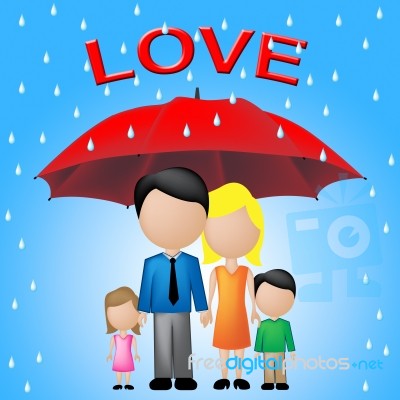 Family Love Represents Caring And Compassionate Families Stock Image