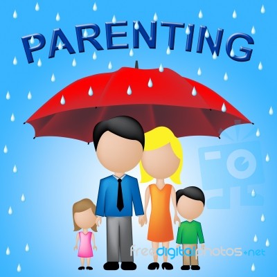 Family Parenting Represents Families Children And Parents Stock Image