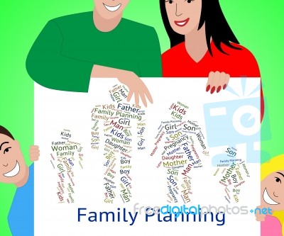 Family Planning Represents Blood Relation And Children Stock Image