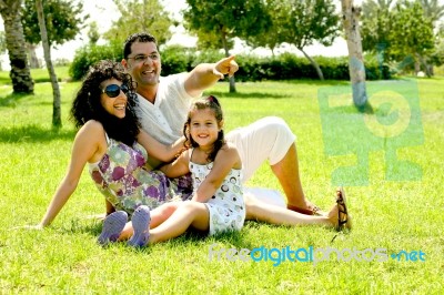 Family Resting Stock Photo